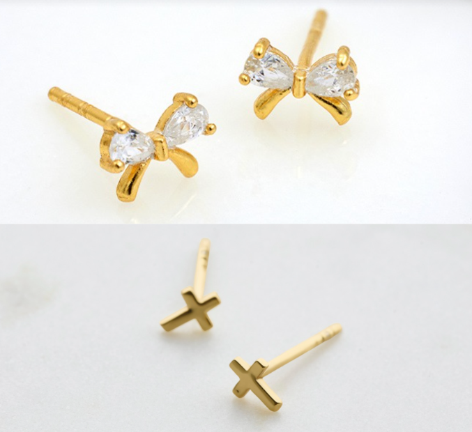 Riley Cross Stud Set – Shea Beauty